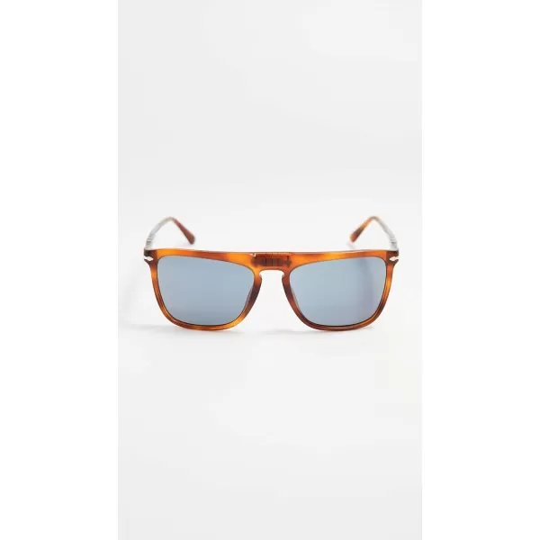 Persol Po3225s Rectangular SunglassesTerra Di SienaLight Blue