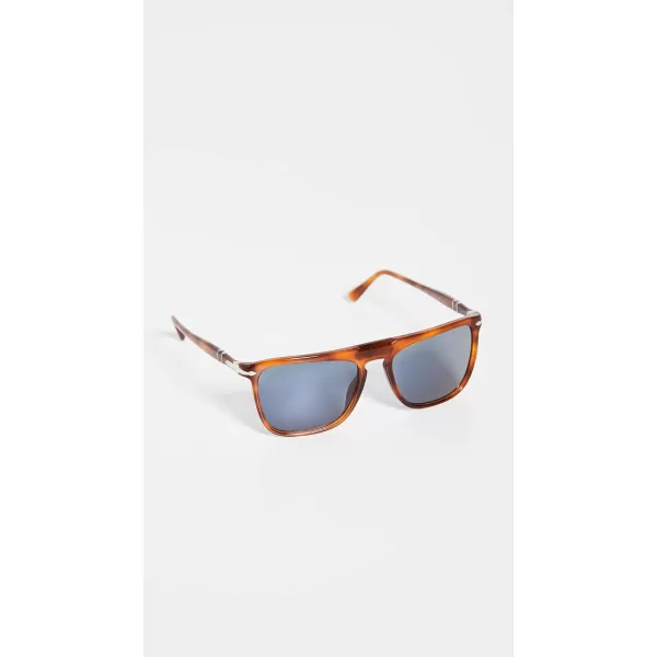 Persol Po3225s Rectangular SunglassesTerra Di SienaLight Blue