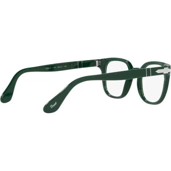 Persol Po3263v Square Prescription Eyewear FramesSolid GreenDemo Lens