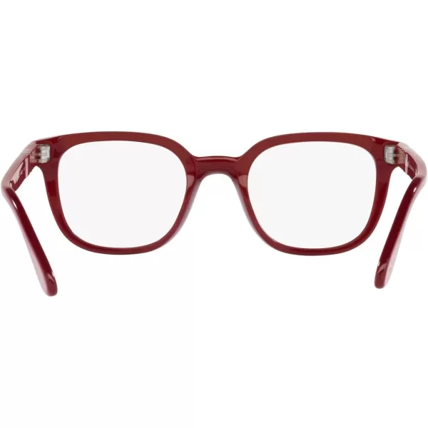 Persol Po3263v Square Prescription Eyewear FramesSolid RedDemo Lens