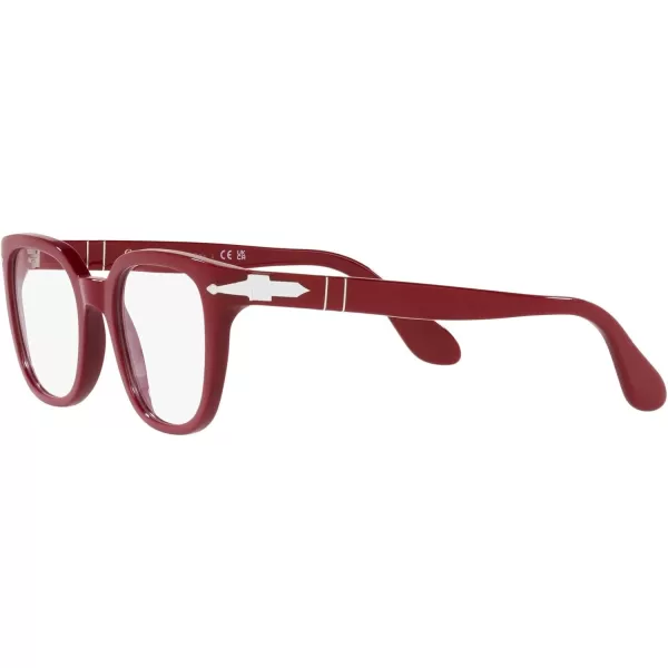 Persol Po3263v Square Prescription Eyewear FramesSolid RedDemo Lens