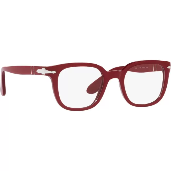 Persol Po3263v Square Prescription Eyewear FramesSolid RedDemo Lens