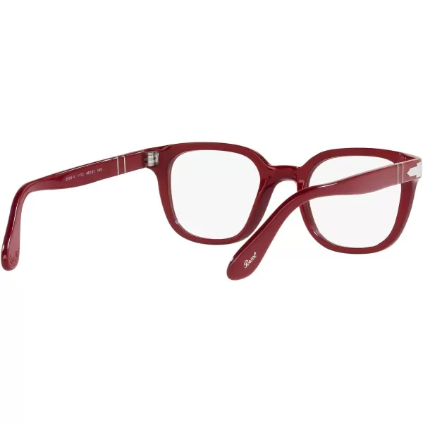 Persol Po3263v Square Prescription Eyewear FramesSolid RedDemo Lens