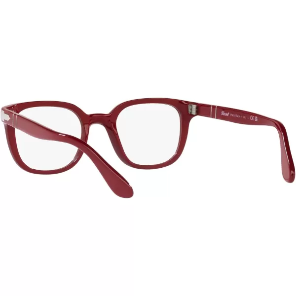 Persol Po3263v Square Prescription Eyewear FramesSolid RedDemo Lens