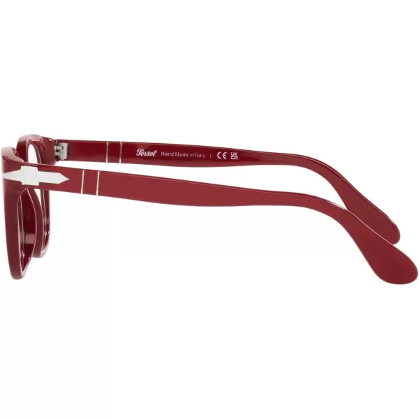 Persol Po3263v Square Prescription Eyewear FramesSolid RedDemo Lens