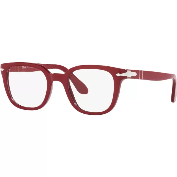 Persol Po3263v Square Prescription Eyewear FramesSolid RedDemo Lens