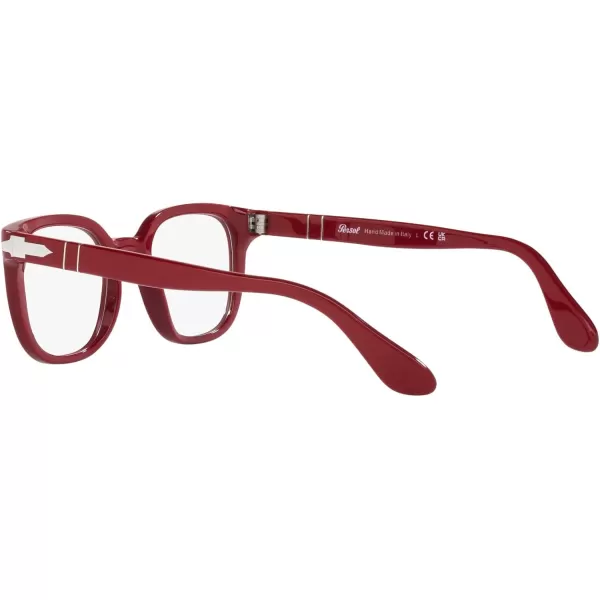 Persol Po3263v Square Prescription Eyewear FramesSolid RedDemo Lens