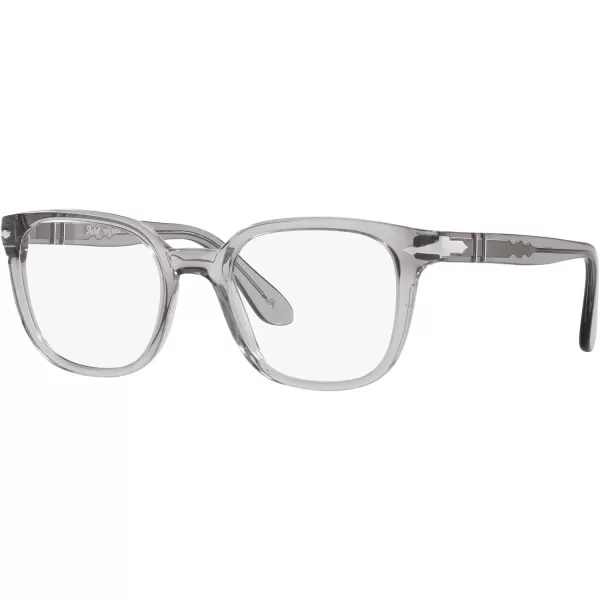 Persol Po3263v Square Prescription Eyewear FramesTransparent GreyDemo Lens