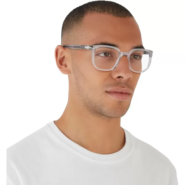 Persol Po3263v Square Prescription Eyewear FramesTransparent GreyDemo Lens