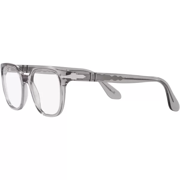 Persol Po3263v Square Prescription Eyewear FramesTransparent GreyDemo Lens