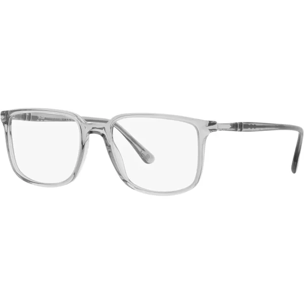 Persol Po3275v Rectangular Prescription Eyewear FramesTransparent GreyDemo Lens