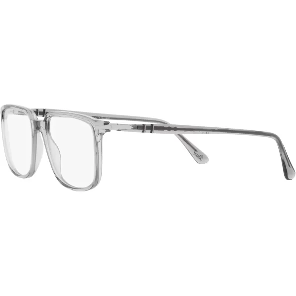 Persol Po3275v Rectangular Prescription Eyewear FramesTransparent GreyDemo Lens