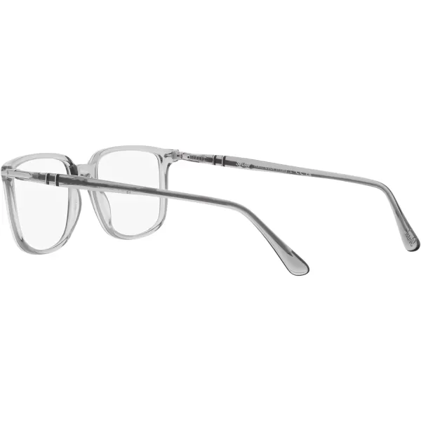 Persol Po3275v Rectangular Prescription Eyewear FramesTransparent GreyDemo Lens