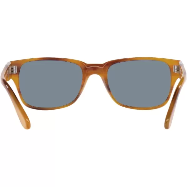 Persol Po3288s Rectangular SunglassesStriped BrownLight Blue