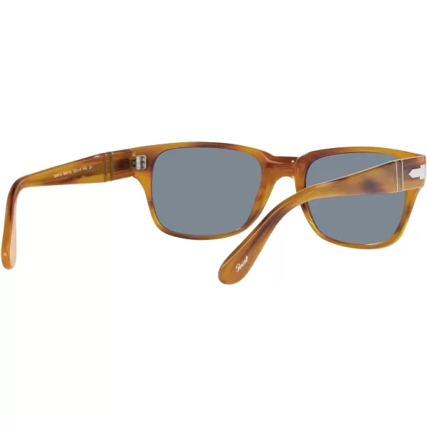 Persol Po3288s Rectangular SunglassesStriped BrownLight Blue