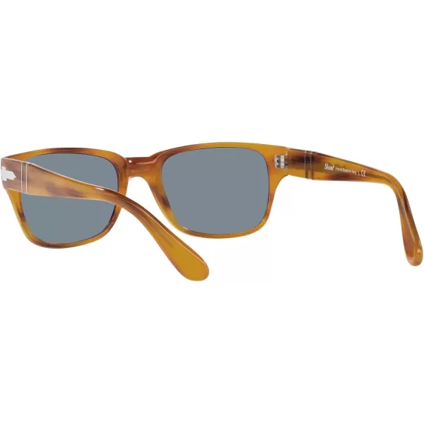 Persol Po3288s Rectangular SunglassesStriped BrownLight Blue