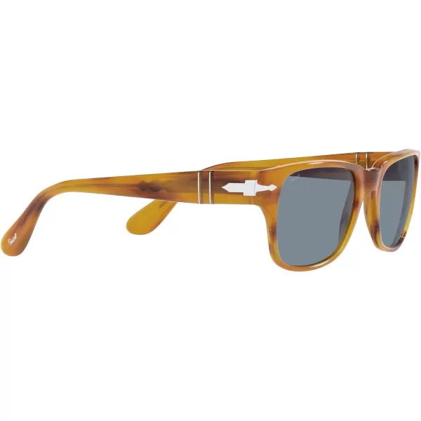 Persol Po3288s Rectangular SunglassesStriped BrownLight Blue