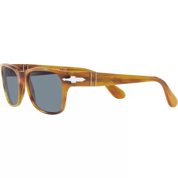 Persol Po3288s Rectangular SunglassesStriped BrownLight Blue