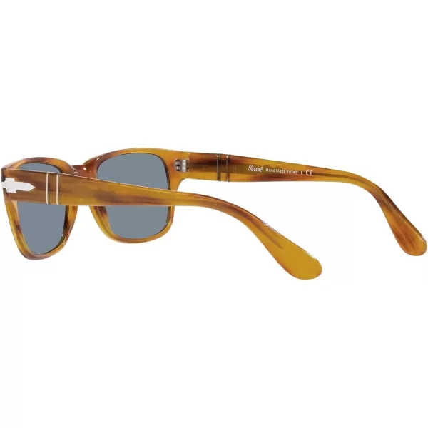 Persol Po3288s Rectangular SunglassesStriped BrownLight Blue