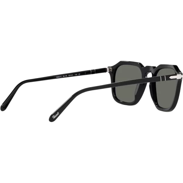 Persol Po3292s Square SunglassesBlackGreen Polarized