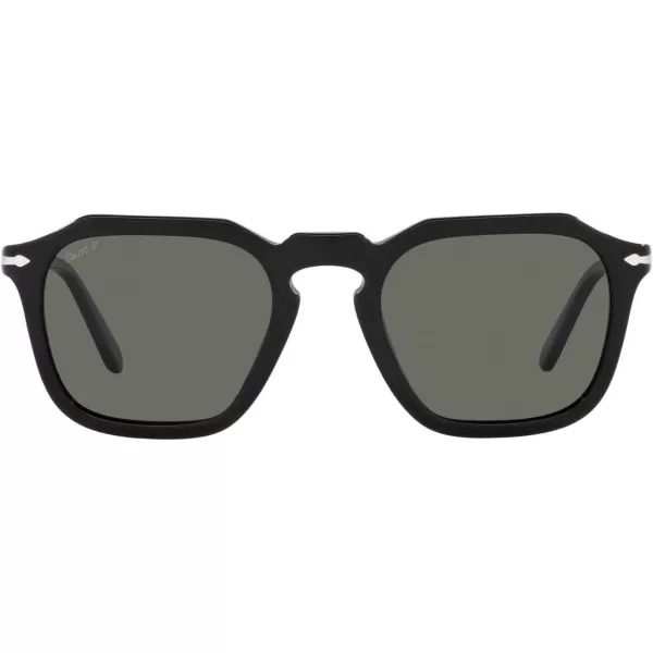 Persol Po3292s Square SunglassesBlackGreen Polarized