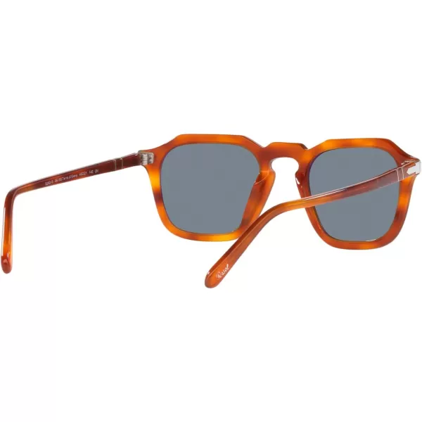 Persol Po3292s Square SunglassesTerra Di SienaLight Blue