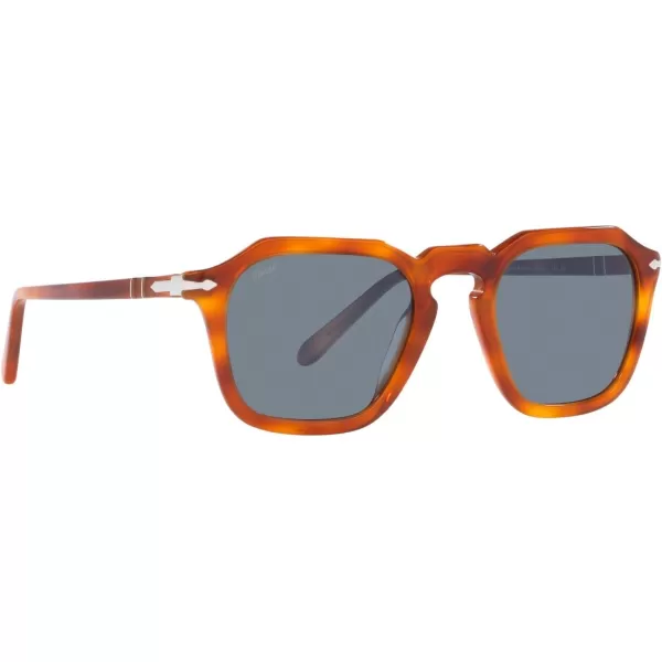 Persol Po3292s Square SunglassesTerra Di SienaLight Blue