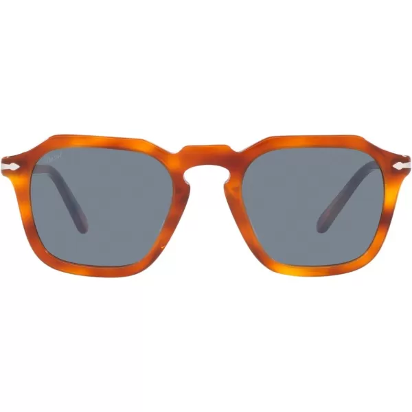 Persol Po3292s Square SunglassesTerra Di SienaLight Blue