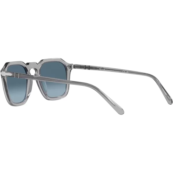 Persol Po3292s Square SunglassesTransparent GreyAzure Gradient Blue