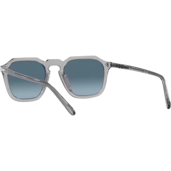 Persol Po3292s Square SunglassesTransparent GreyAzure Gradient Blue