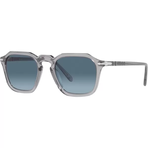 Persol Po3292s Square SunglassesTransparent GreyAzure Gradient Blue