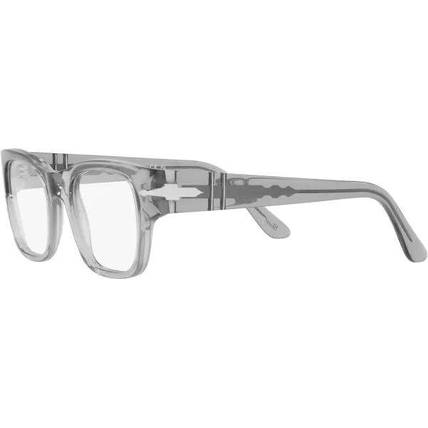 Persol Po3297v Rectangular Prescription Eyewear FramesTransparent GreyDemo Lens