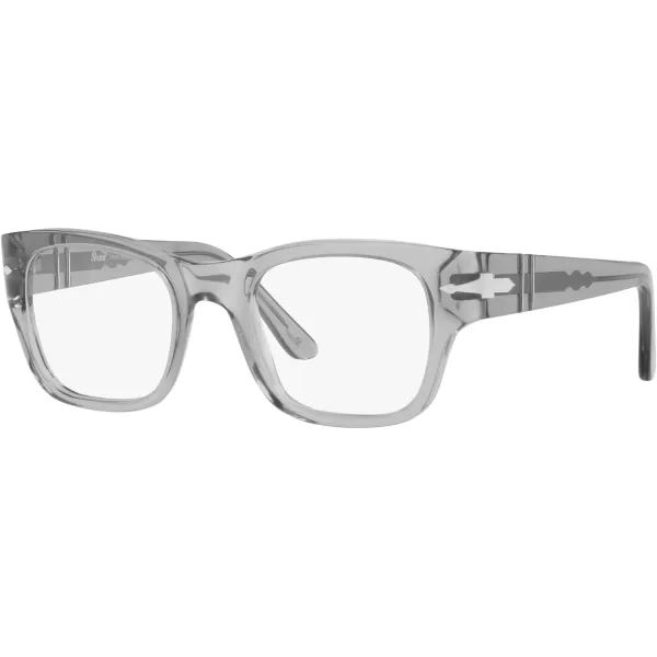 Persol Po3297v Rectangular Prescription Eyewear FramesTransparent GreyDemo Lens