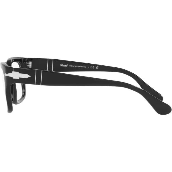 Persol Po3301v Rectangular Prescription Eyewear FramesBlackDemo Lens