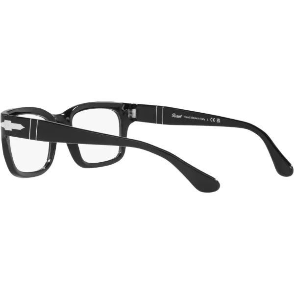 Persol Po3301v Rectangular Prescription Eyewear FramesBlackDemo Lens