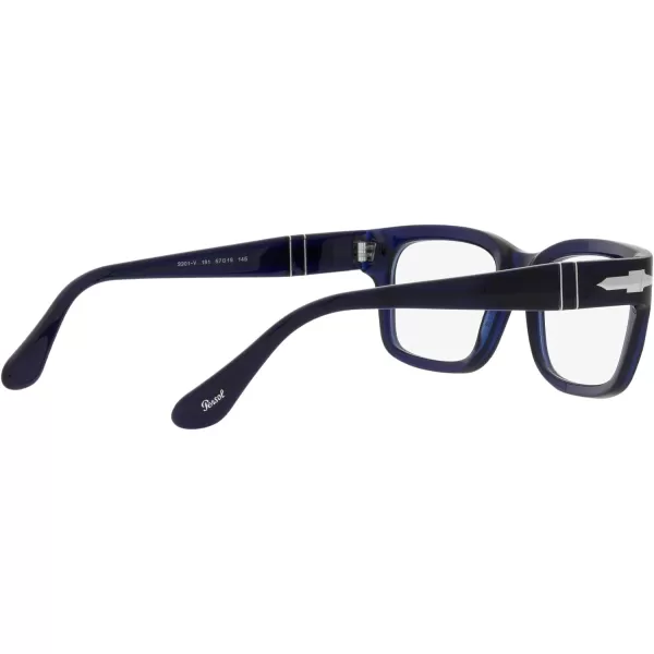 Persol Po3301v Rectangular Prescription Eyewear FramesOpal BlueDemo Lens