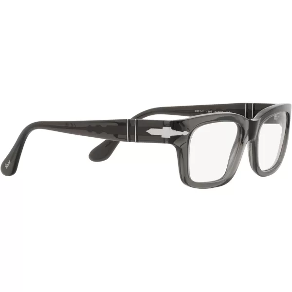 Persol Po3301v Rectangular Prescription Eyewear FramesOpal SmokeDemo Lens