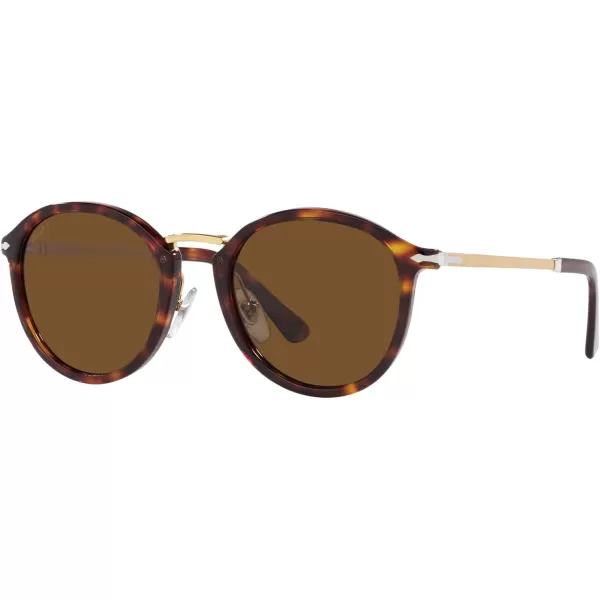 Persol Po3309s Round SunglassesHavanaPolarized Brown