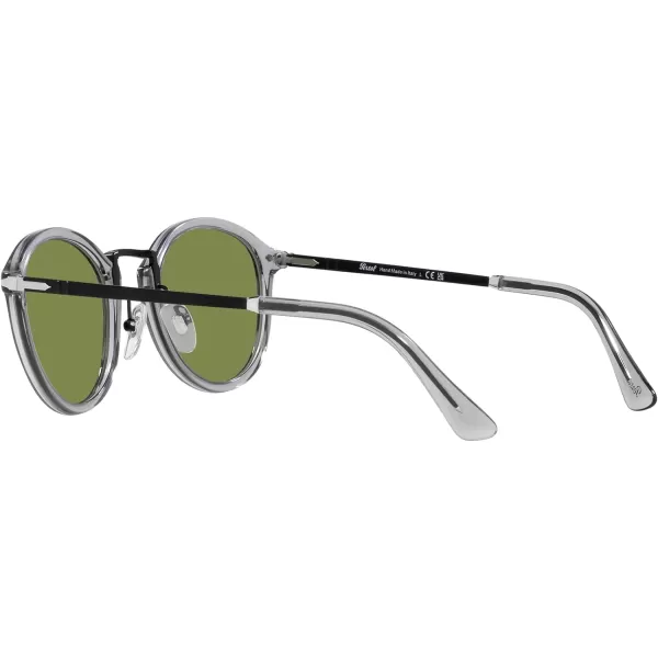 Persol Po3309s Round SunglassesTransparent GreyGreen