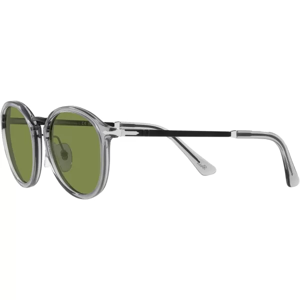 Persol Po3309s Round SunglassesTransparent GreyGreen