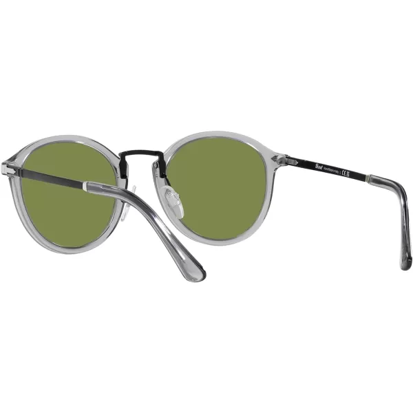 Persol Po3309s Round SunglassesTransparent GreyGreen