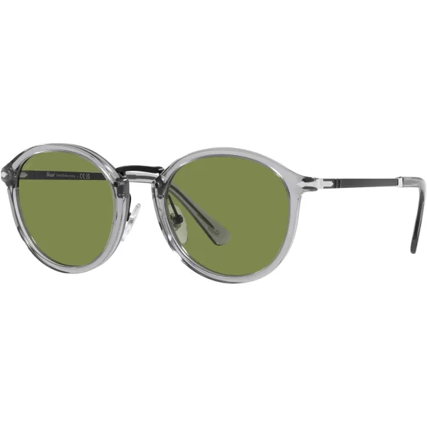 Persol Po3309s Round SunglassesTransparent GreyGreen