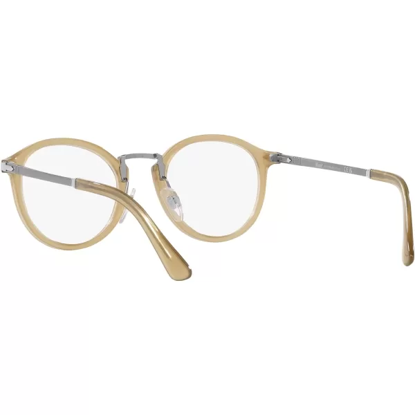 Persol Po3309v Round Prescription Eyewear FramesBeige OpalDemo Lens