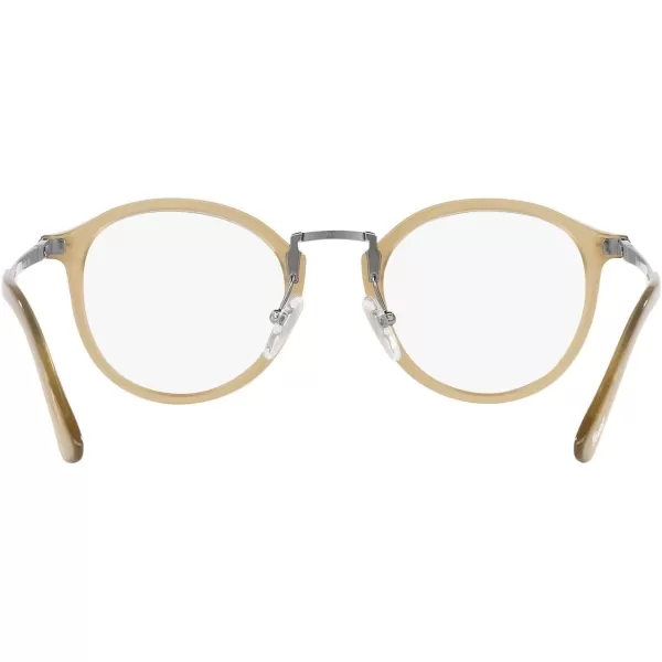 Persol Po3309v Round Prescription Eyewear FramesBeige OpalDemo Lens