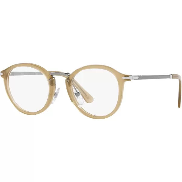 Persol Po3309v Round Prescription Eyewear FramesBeige OpalDemo Lens