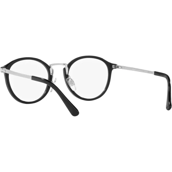 Persol Po3309v Round Prescription Eyewear FramesBlackDemo Lens