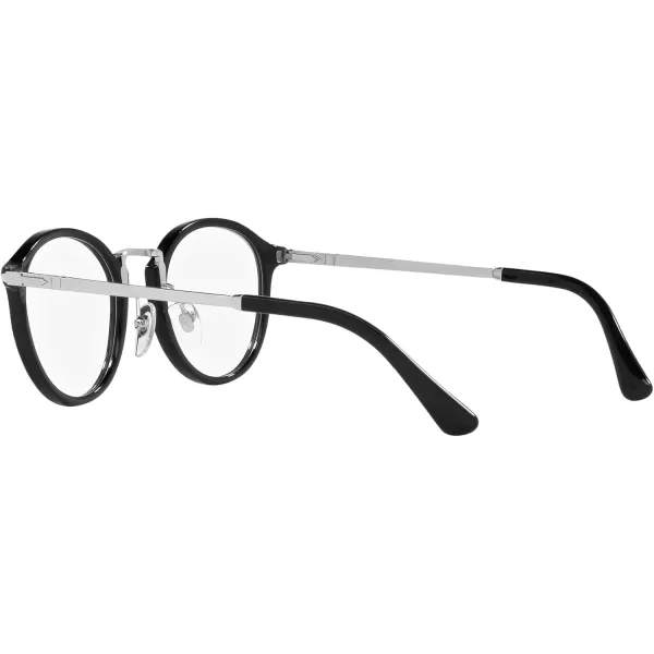 Persol Po3309v Round Prescription Eyewear FramesBlackDemo Lens