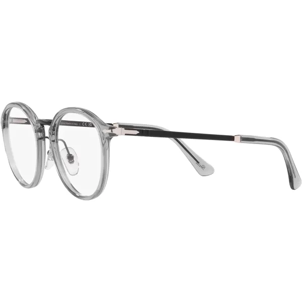 Persol Po3309v Round Prescription Eyewear FramesTransparent GreyDemo Lens