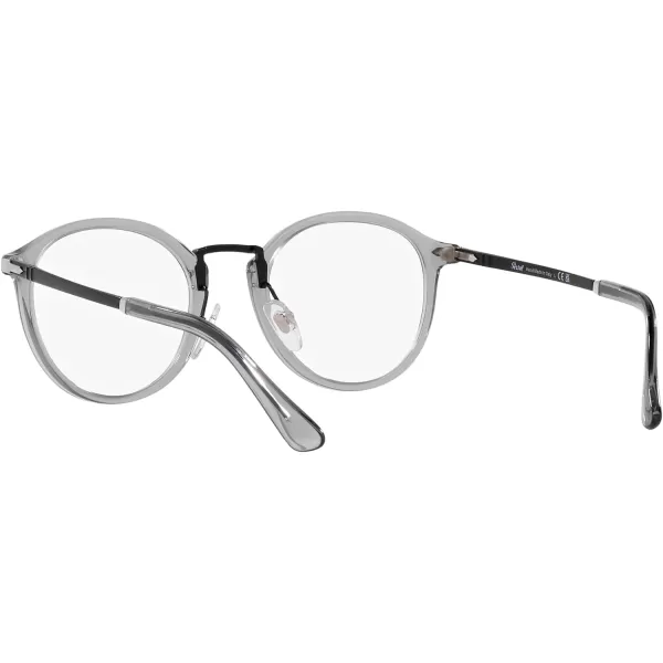 Persol Po3309v Round Prescription Eyewear FramesTransparent GreyDemo Lens