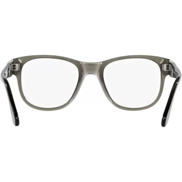 Persol Po3312v Square Prescription Eyewear FramesTransparent Taupe GrayDemo Lens